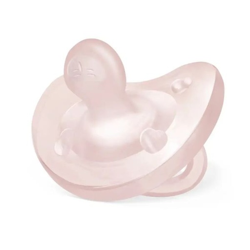 [8058664175956] Chicco soft soother (0_6 pink )