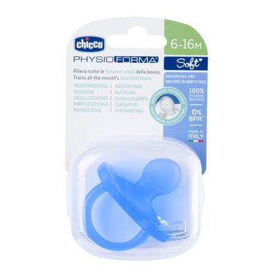 [8058664175994] Chicco soft soother (6_16 blue )