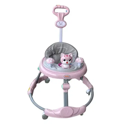 Cat metal baby walker with handle