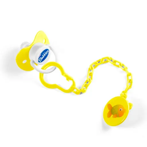 Bubbles Beveled Soother with Chain(new born)